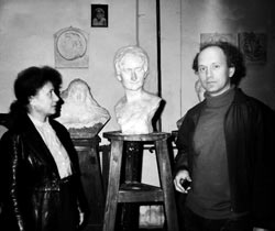 Lia Angluadze, Tamar Amirejibi-Kancheli bust and Teimuraz Kancheli