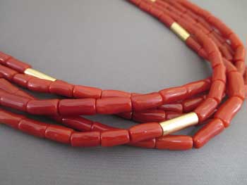 Red Coral Gold Necklace